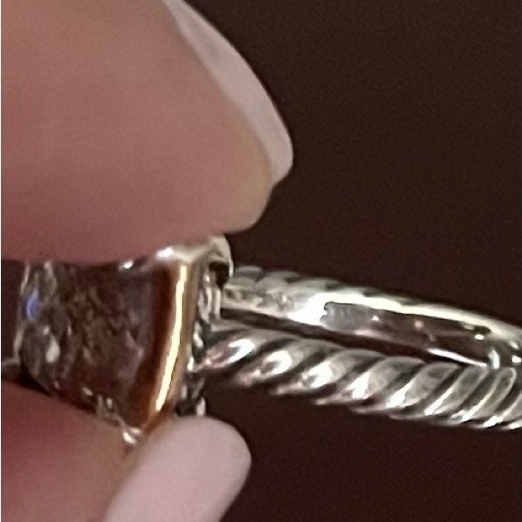 David Yurman 18K Rose Gold Diamond Morganite Chatelaine Ring - Picture 10 of 12